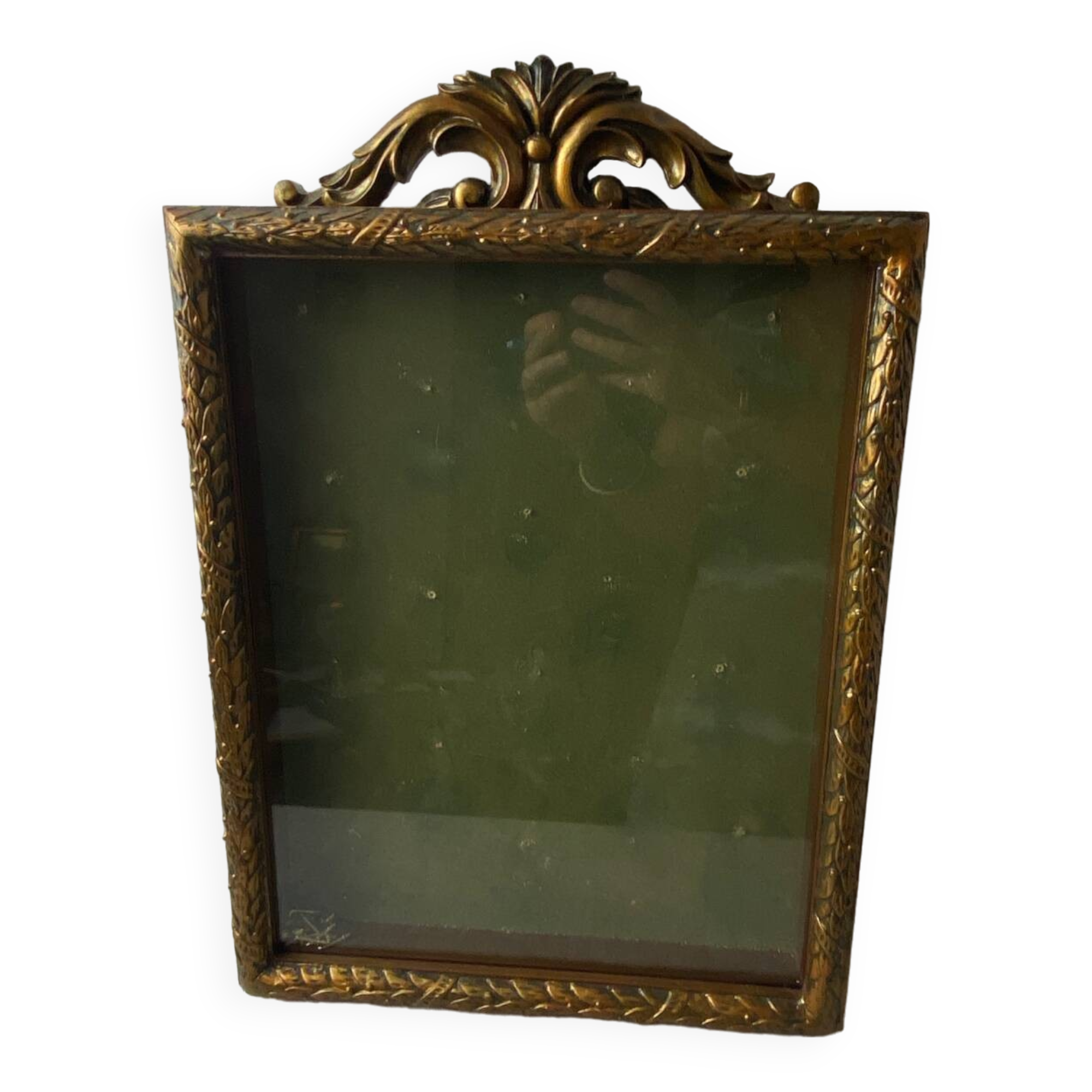 Wooden and glass wall display case