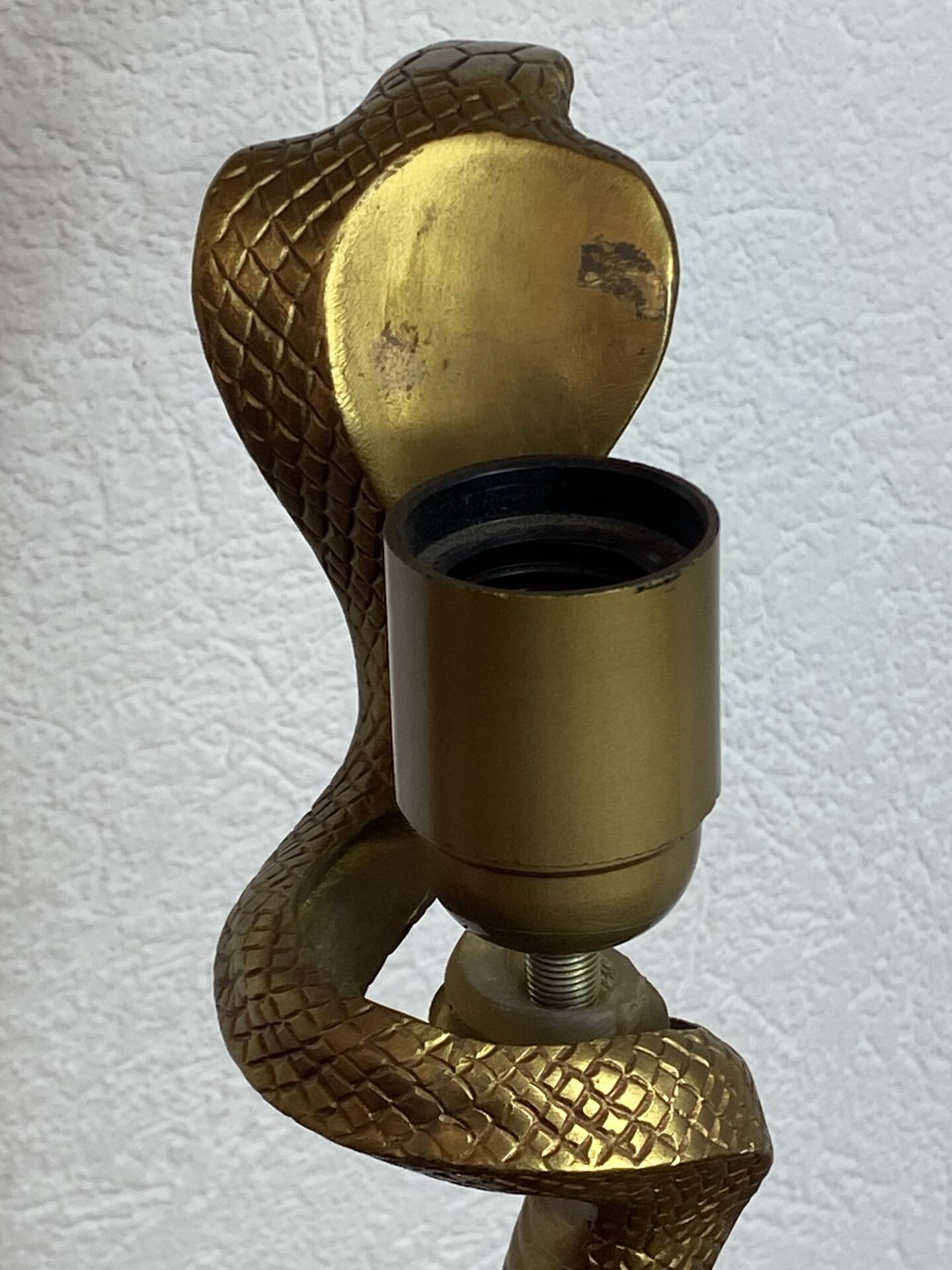 Lampe cobra en bronze 