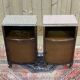 Pair of English oak bedside tables from the 1950s.