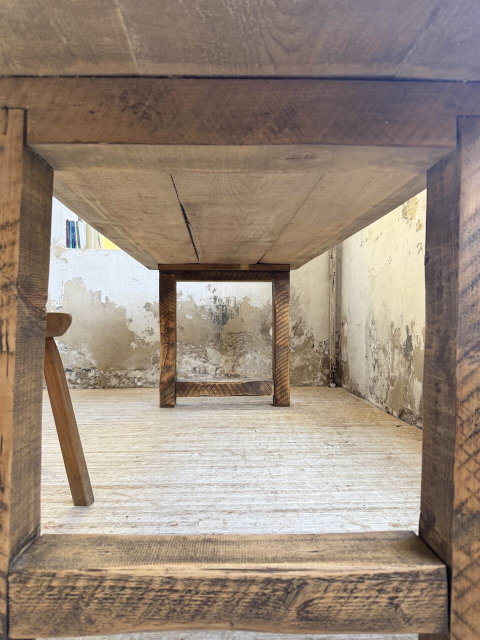 1950s pine farmhouse table 220cm