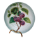 Old barbotine plate with plum motif Saint Amand Hamage