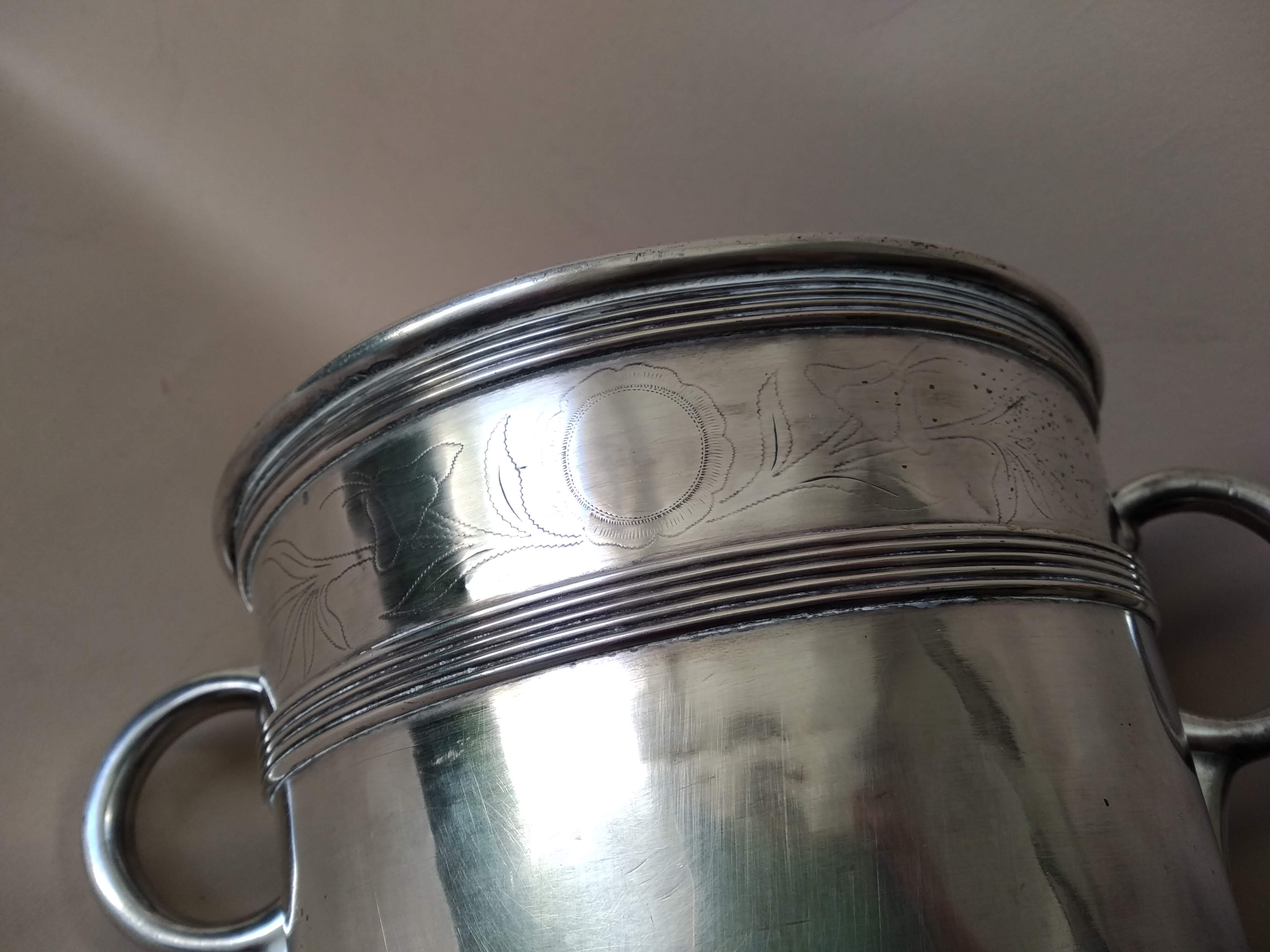 Champagne bucket in silver metal Early XX