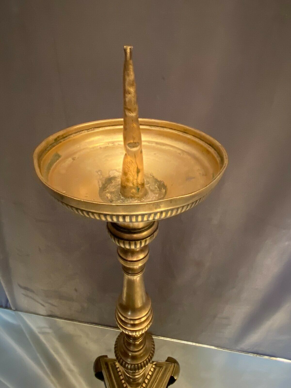 Large bronze candle pique eighteenth Louis XIV
