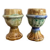 Antique egg cups in slip
