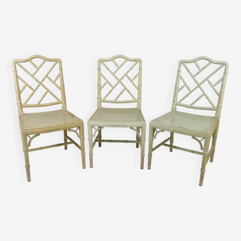 Set of 3 Japanese style chairs, France, circa 1900