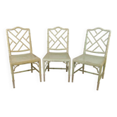 Set of 3 Japanese-style chairs, France, circa 1900