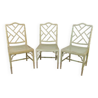 Set of 3 Japanese style chairs, France, circa 1900