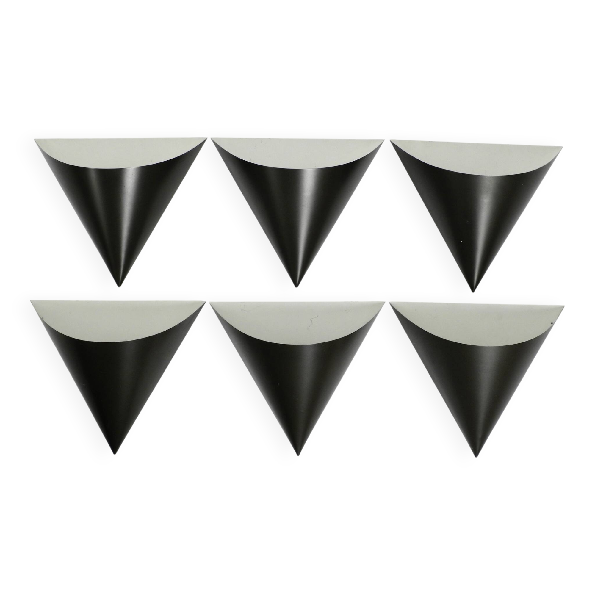 Set of six very rare large 1970s metal wall lights by Staff | Model 2020/21