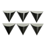 Set of six very rare large 1970s metal wall lights by Staff | Model 2020/21