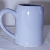 Set of 2 stoneware tankards / mugs 50cl light blue