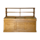 Wooden hardware cabinet painted with wood effect, circa 1940.