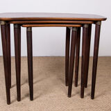 Set of 3 nesting tables "beans" danish rosewood 1960