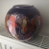 Painted ceramic vase S.E.C Italy