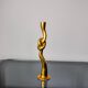Bougeoirs noeud, design brutaliste, bronze, italie, 1970