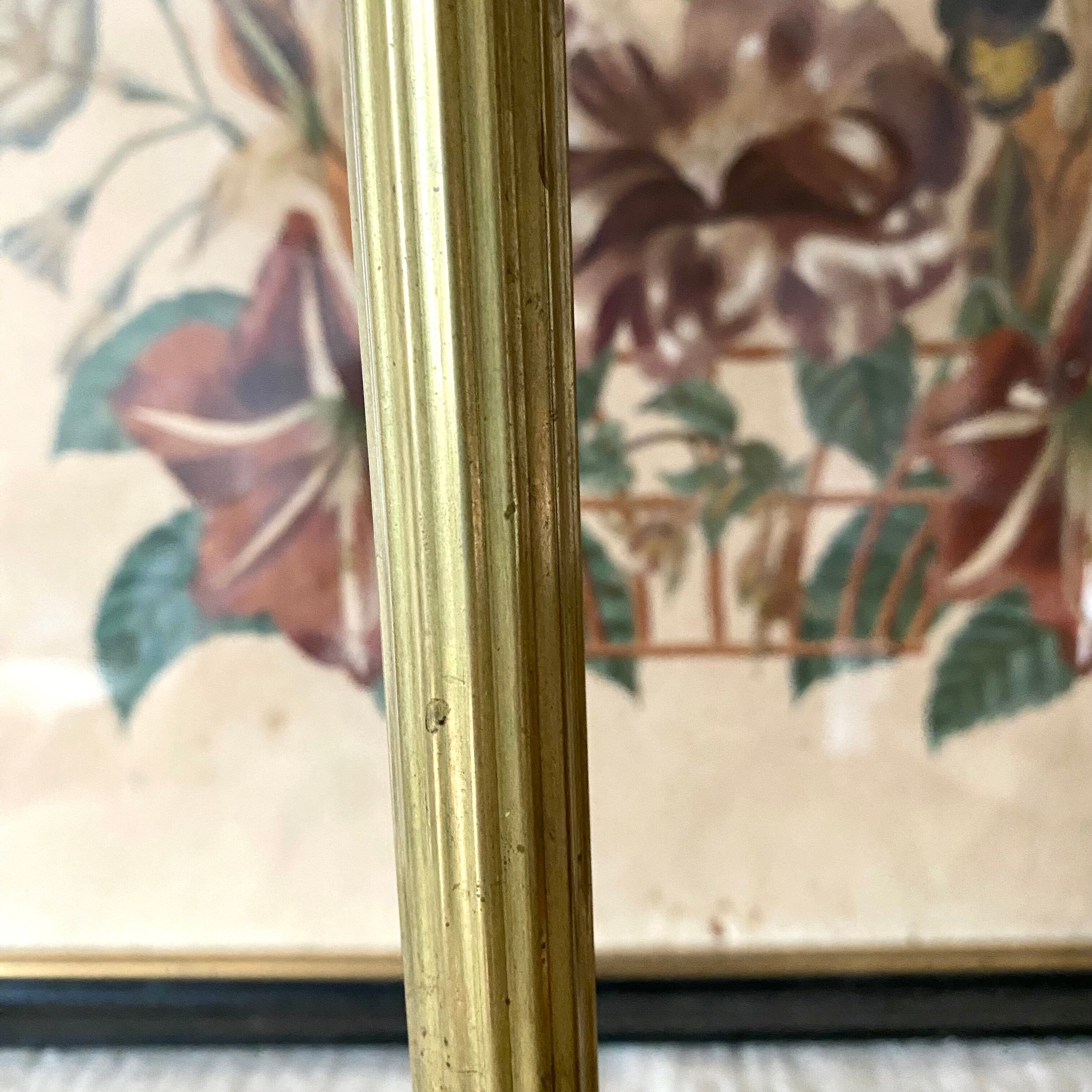 Antique living room lamp in bronze and ceramic
