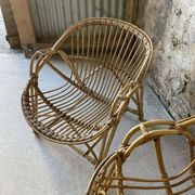 Vintage 1970s wicker armchair