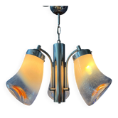 70s Mid Century Murano glass chandelier in Mazzega style.