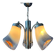70s Mid Century Murano glass chandelier in Mazzega style.