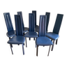 Lot de 8 chaises arta (ligne roset) - bleu pétrole