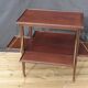 Mahogany service with flaps with removable glass top 67 x 46 cm