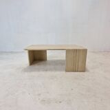 Italian Coffee Table in Travertine, 1980s