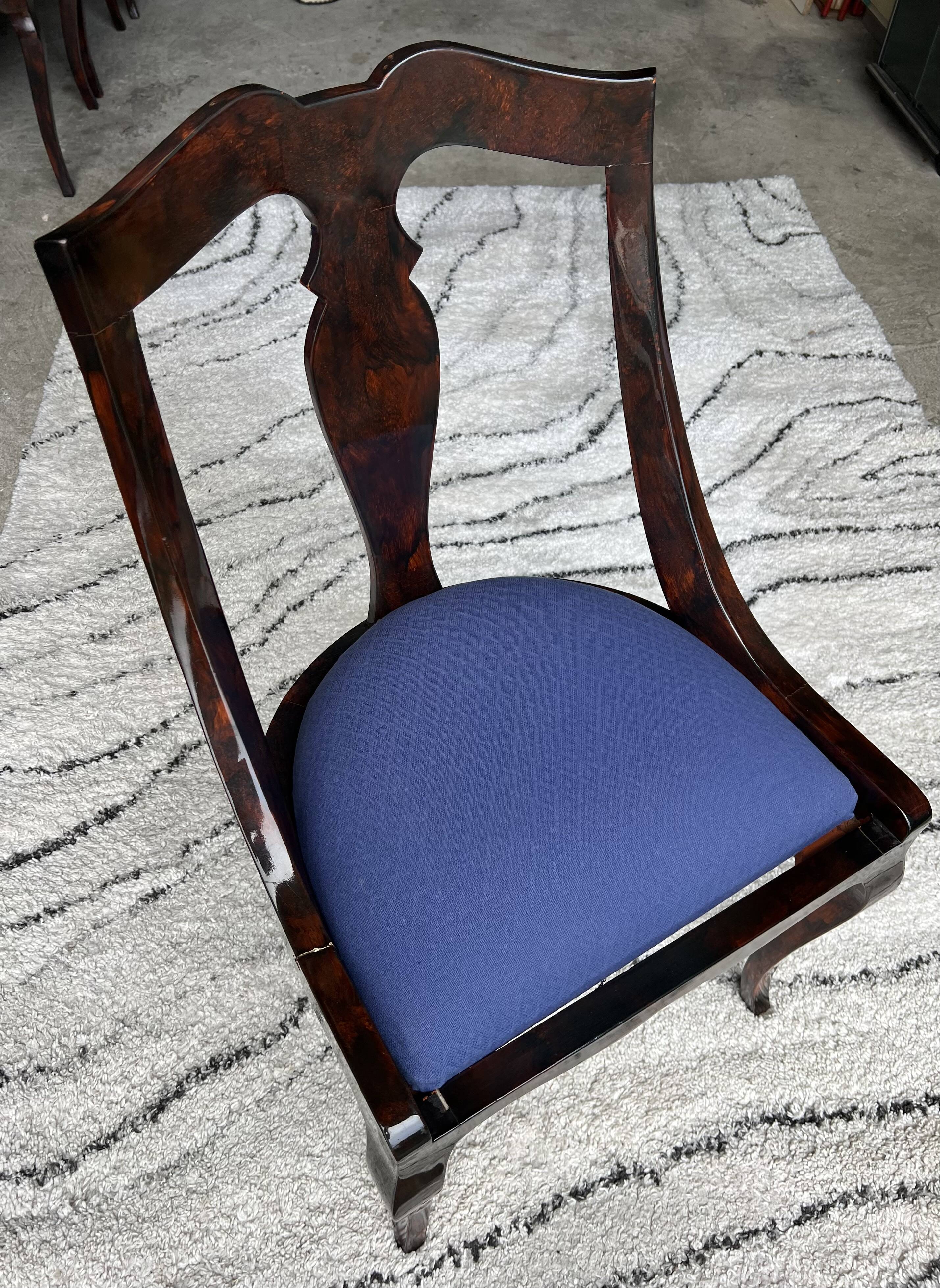 Set of 4 Eric Maville gondola chairs 1980