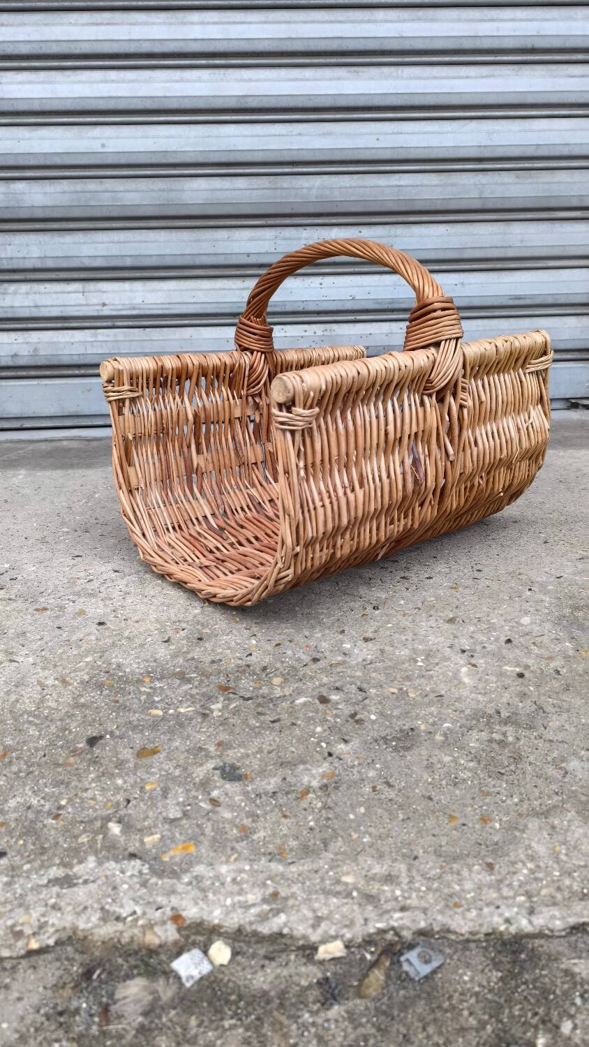 Wicker log basket 1970