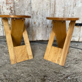 Pair of Folding Stools SUZY Design Adrian Reed Style Roger Tallon Bo