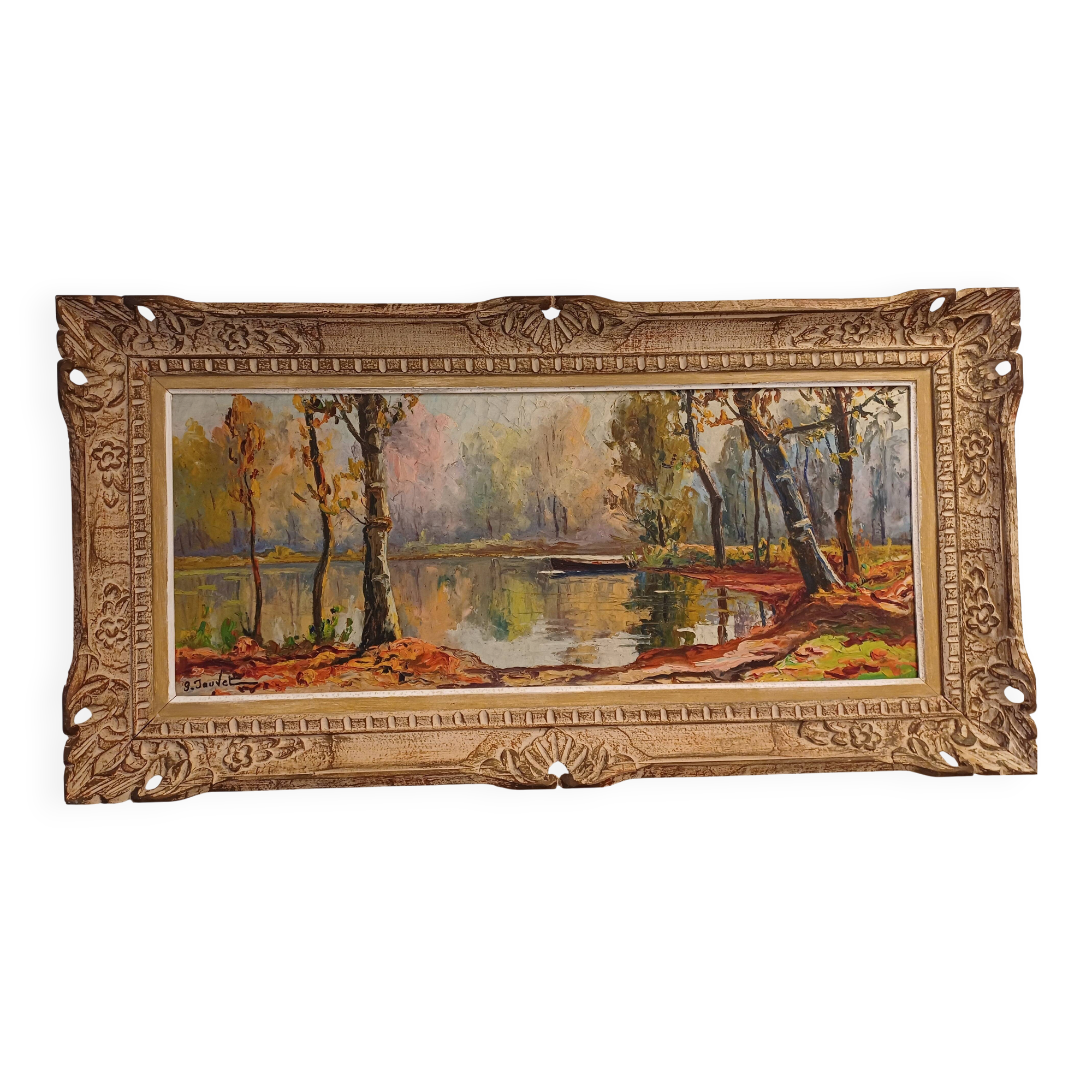 Pond in autumn at Vizille by Paul Jouvet