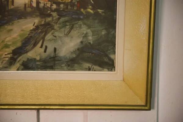 Painting The Village Lane reproduction 1960’s