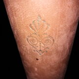 Pink leather sheath lamppost