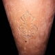 Pink leather sheath lamppost