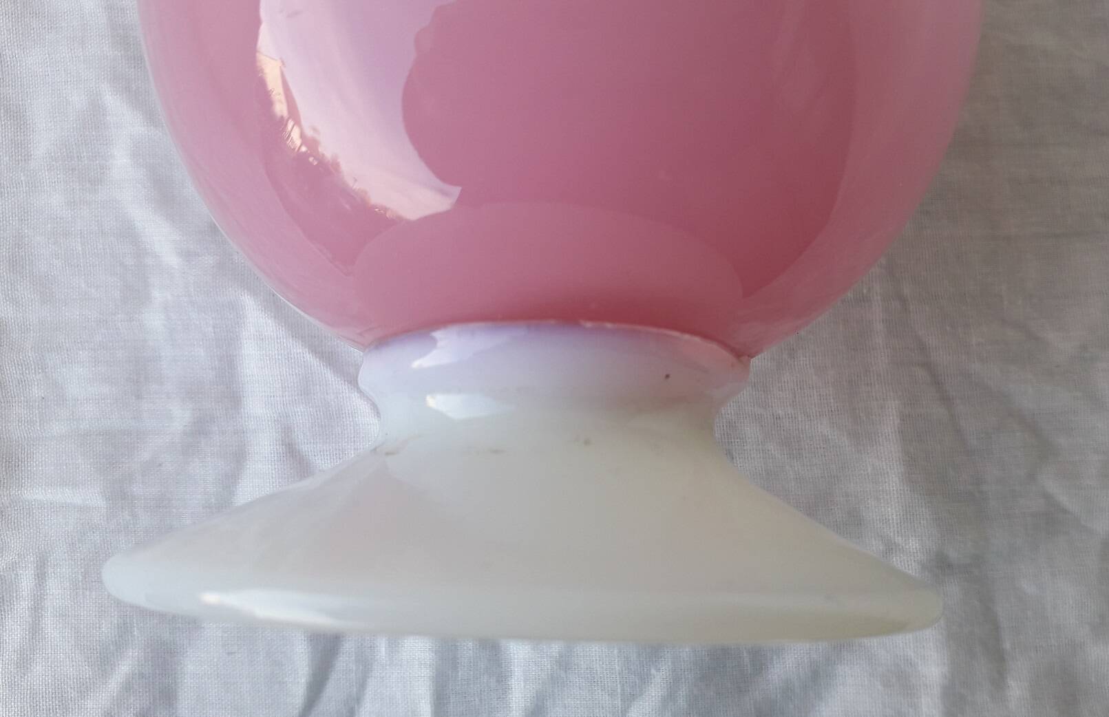 Pink opaline single-flower vase