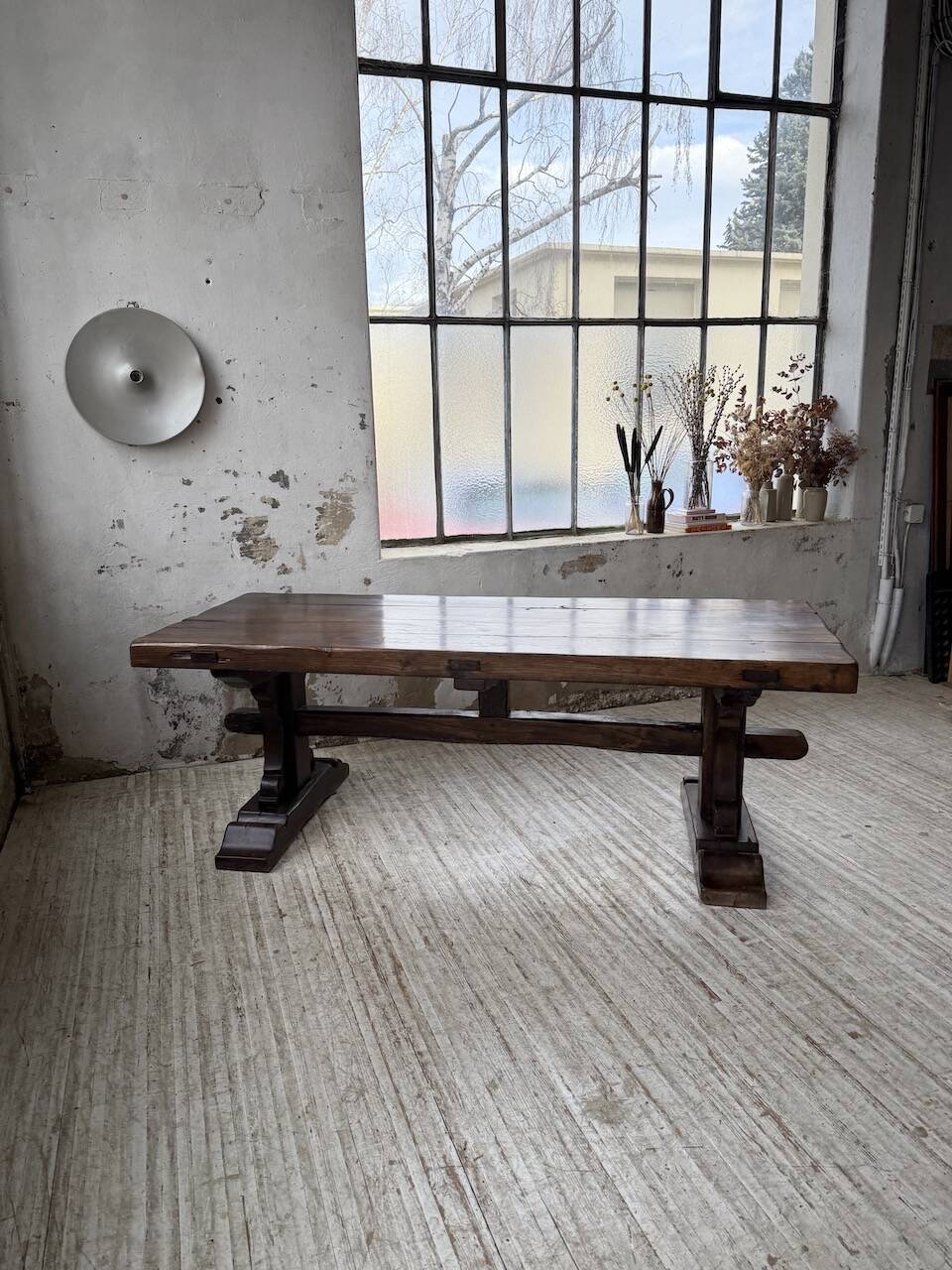 Table de monastère XXL en chêne, 19ème s.