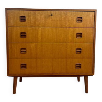 Scandinavian chest of drawers with 4 vintage teak drawers, 1960s