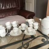 Limoges porcelain coffee service by Philippe Deshouilières