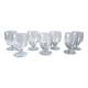 Set of 7 engraved crystal glasses
