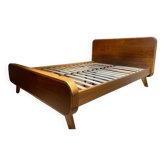 Solid wood bed