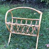 Rattan magazine holder
