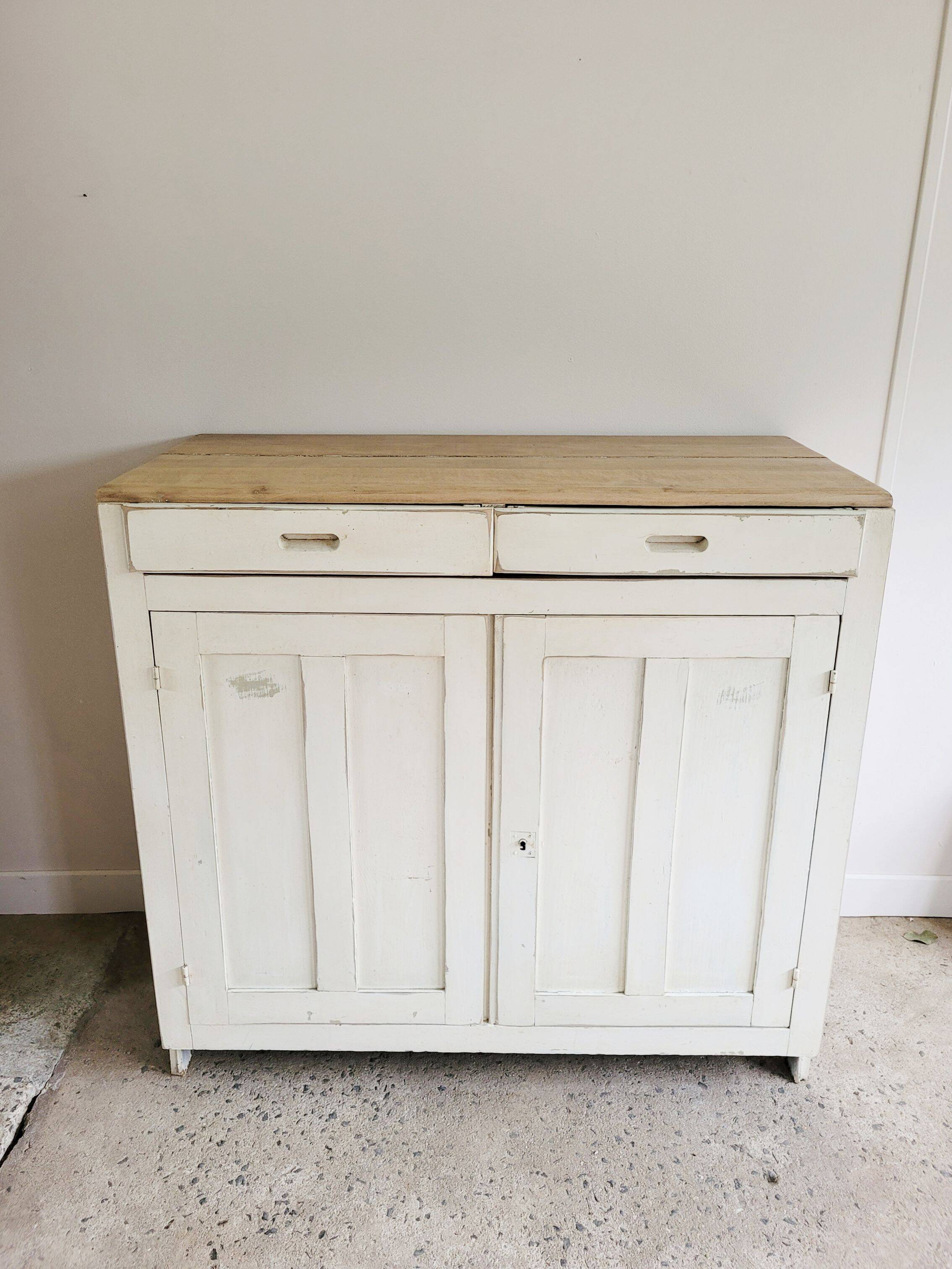 Antique Parisian sideboard in patinated wood