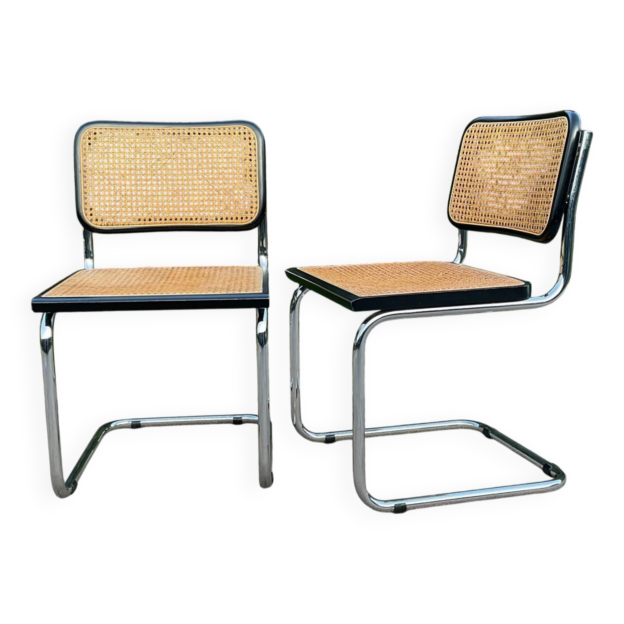 Pair of Marcel Breuer Cesca B32 chairs