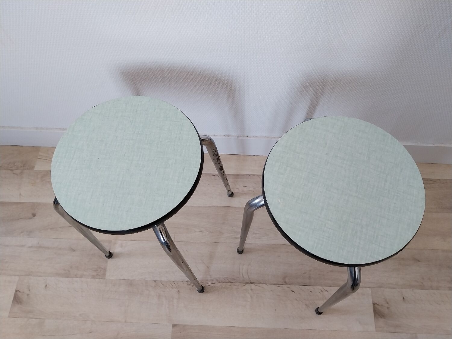 Round Formica stools