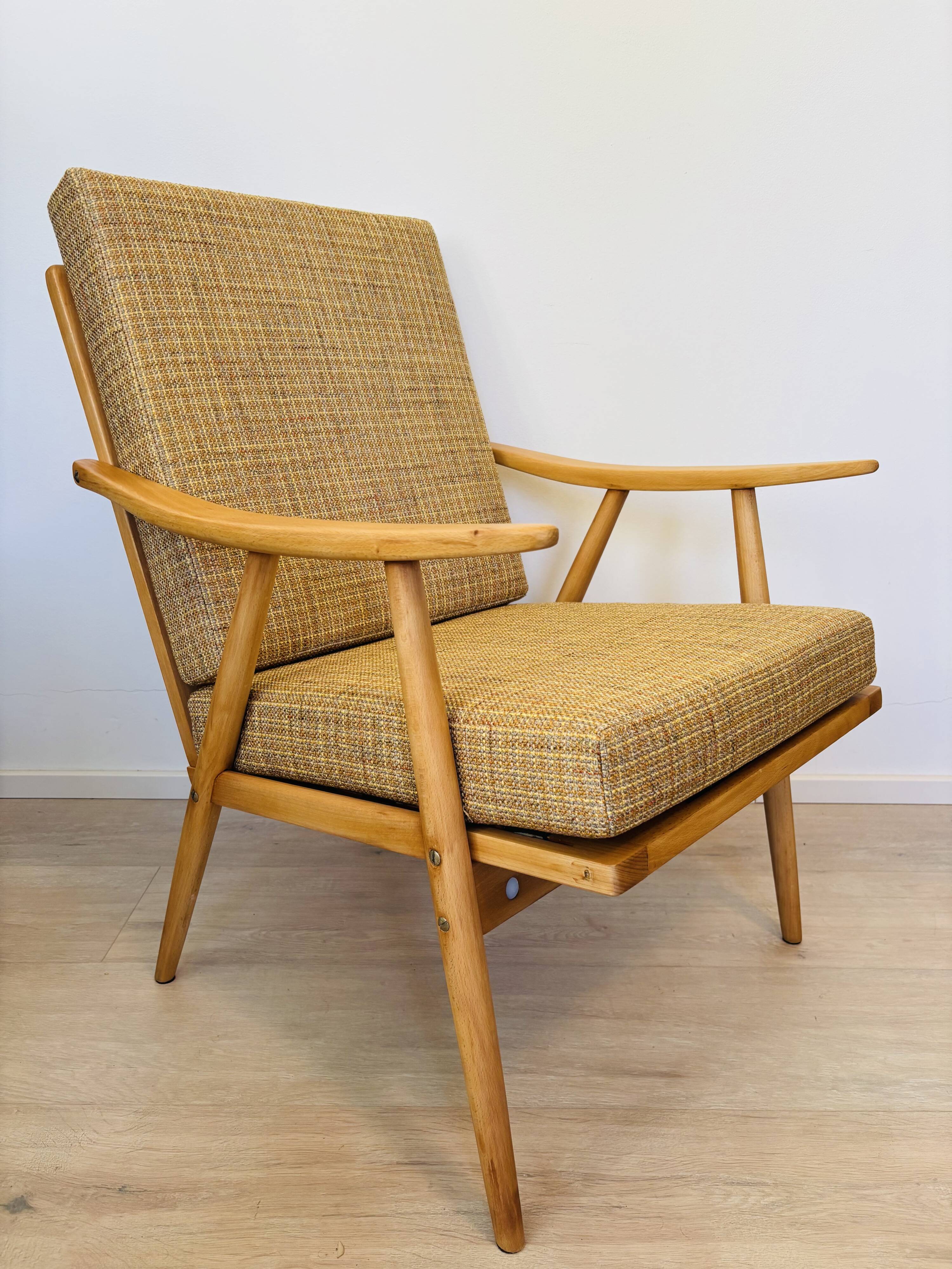 Fully restored boomerang lounge armchair by ton from czechoslovakia 1960’s