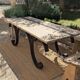 Table set, stools and benches