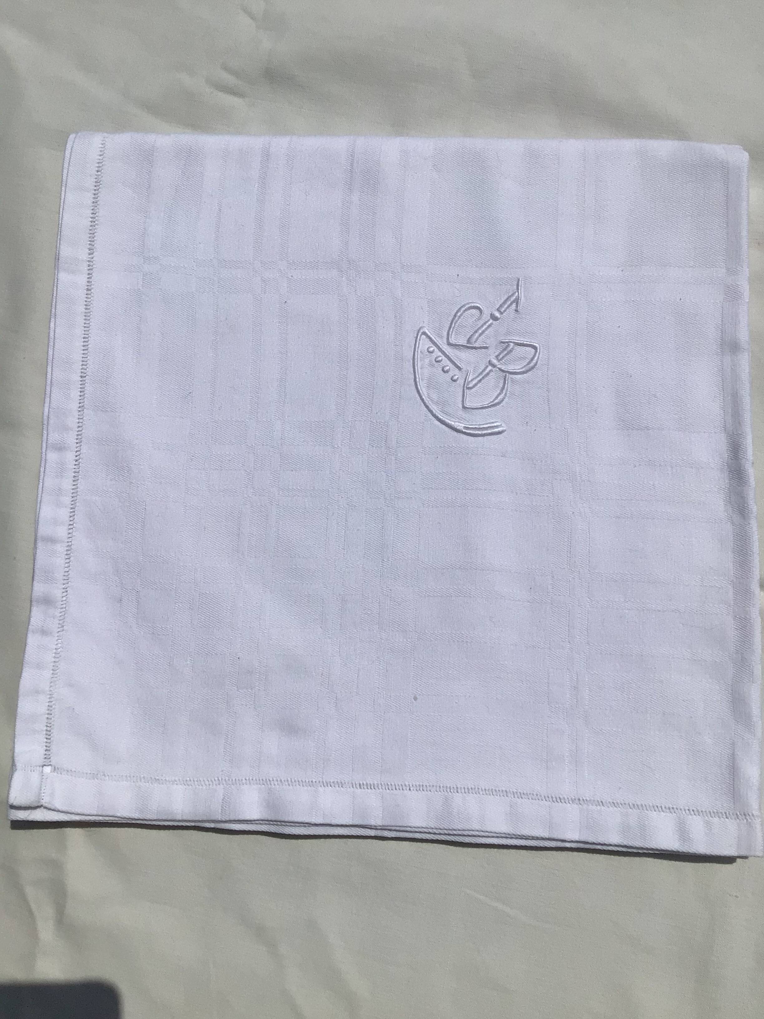 Embroidered square tablecloth JB damask cotton squares