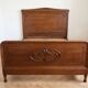 Antique carved wooden double bed