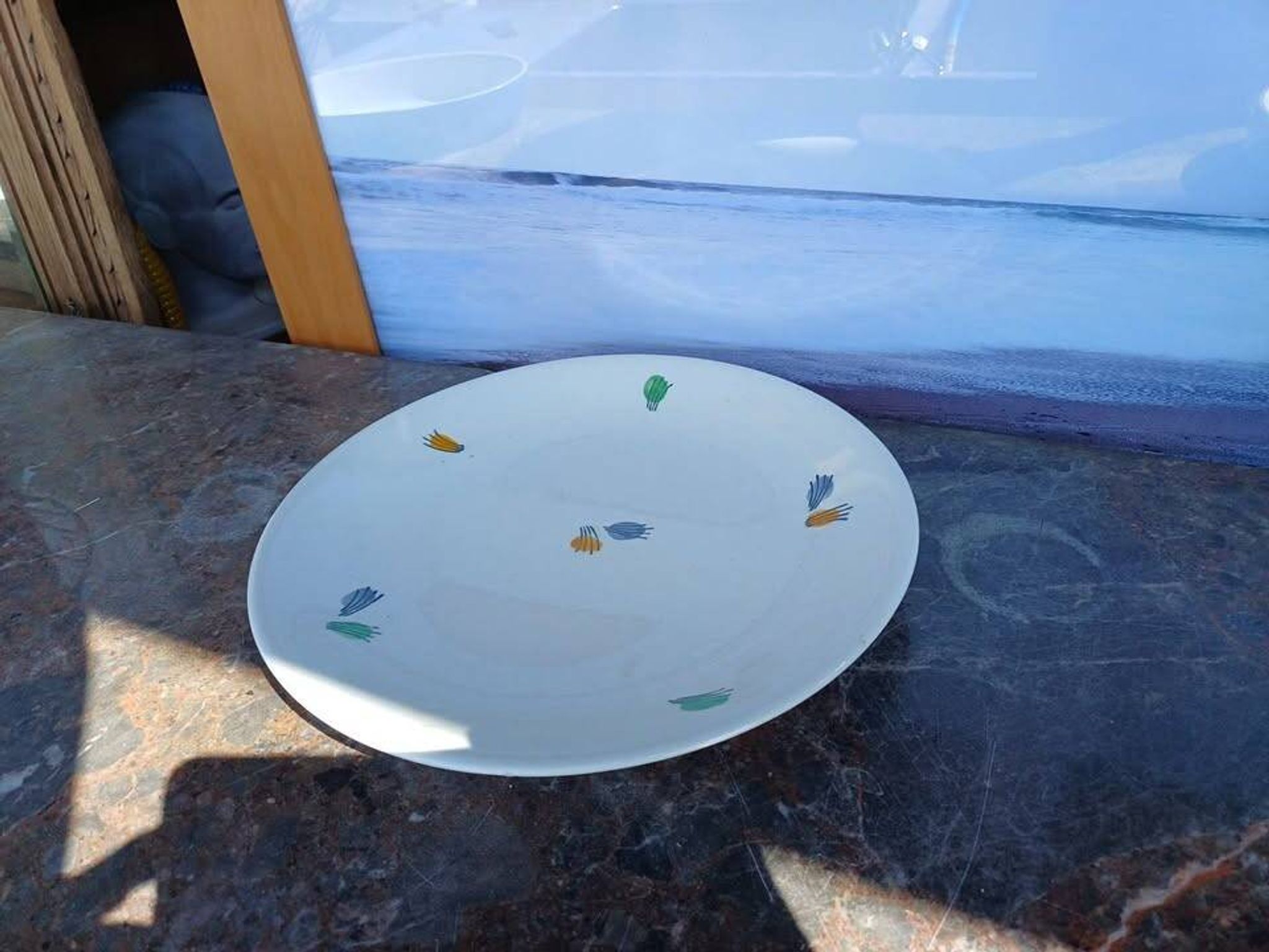 Round dish 30cm Gien franklin 1960