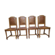 Set de 4 chaises style Louis XVI cuir