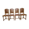 4 Louis XVI leather chairs