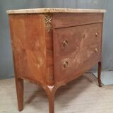 Transitional style chest of drawers in marquetry